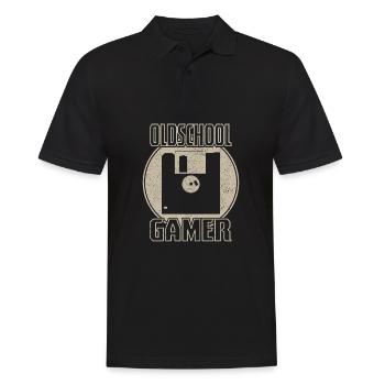 Oldschool Gamer Jeux de disquettes Nerd Geek - Polo Homme - noir - Devant - Kai (181cm)