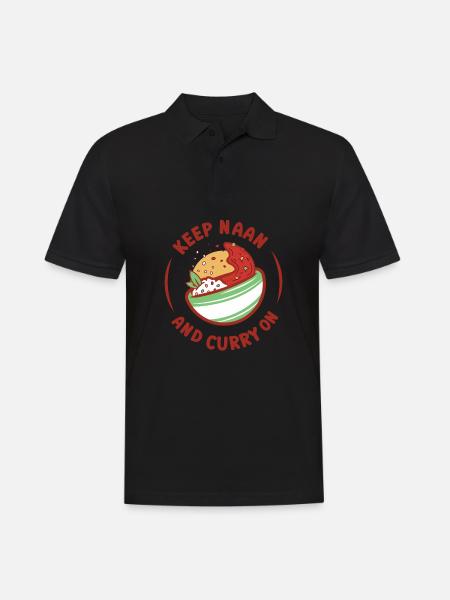 Keep Naan And Curry On Indian Food Lover - Men's Polo Shirt - black