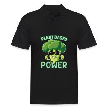 Vegan Vegetarian Broccoli Plant Base Fitn - Men's Polo Shirt - black - Front - Kai (181cm)