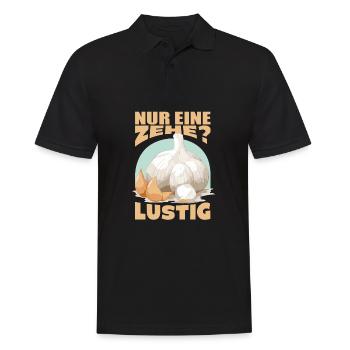 Lustiger Knoblauch Spruch Knobi Knoblauchzehe - Männer Poloshirt - Schwarz - Vorne - Kai (181cm)