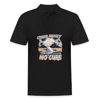 Cruise Addict, No Cure - For Cruise Lovers - Men's Polo Shirt - black - Front - Kai (181cm)