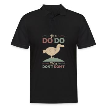 Dodo Joke disant « Soyez un Dodo, pas un Don’t Don’t Don » - Polo Homme - noir - Devant - Kai (181cm)