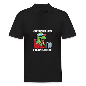 Offizielles Filmshirt Filmfans Cineasten T-Rex - Männer Poloshirt - Schwarz - Vorne - Kai (181cm)