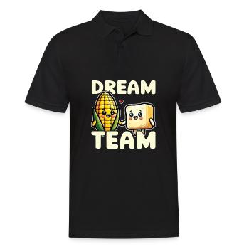Kawaii Corn and Butter Dream Team Food Lover - Men's Polo Shirt - black - Front - Kai (181cm)