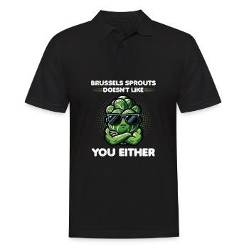 Brussels Sprouts Lover Funny Vegetable - Men's Polo Shirt - black - Front - Kai (181cm)