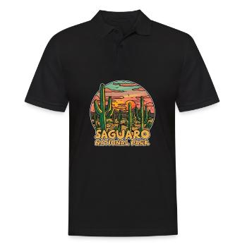 Saguaro-Nationalpark, Arizona, Tucson-Kaktus - Männer Poloshirt - Schwarz - Vorne - Kai (181cm)
