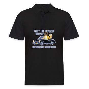 Drôle Mimosas Amateur Obtenir Dans Perdant - Polo Homme - noir - Devant - Kai (181cm)