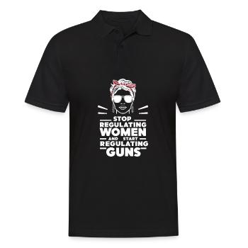 Stop regulating women and start regulating guns - Men's Polo Shirt - black - Front - Kai (181cm)