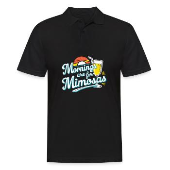 Der Vormittag ist für Mimosas Lover Cocktail Holiday - Männer Poloshirt - Schwarz - Vorne - Kai (181cm)