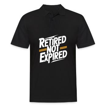 Retired but not expired Funny Retirement - Men's Polo Shirt - black - Front - Kai (181cm)
