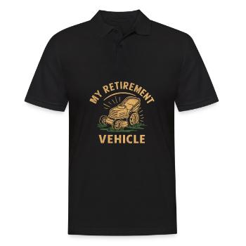 My Retirement Vehicle Lawn Mower Mom Dad Mowing - Men's Polo Shirt - black - Front - Kai (181cm)