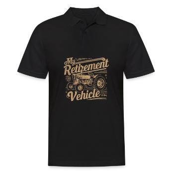 My Retirement Vehicle Tractor Mom Dad Farmer - Men's Polo Shirt - black - Front - Kai (181cm)