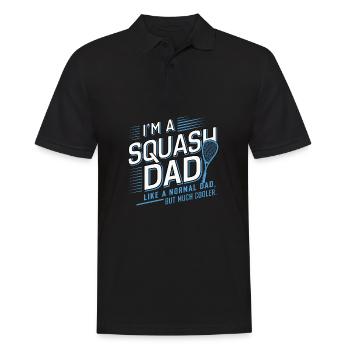 I'm a Squash Dad Just Much cooler Grandpa - Men's Polo Shirt - black - Front - Kai (181cm)