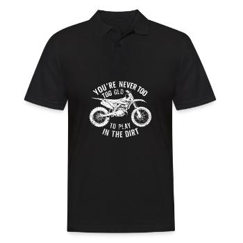 Jouez dans le Dirt Bike Motocross Hommes et Garçons - Polo Homme - noir - Devant - Kai (181cm)