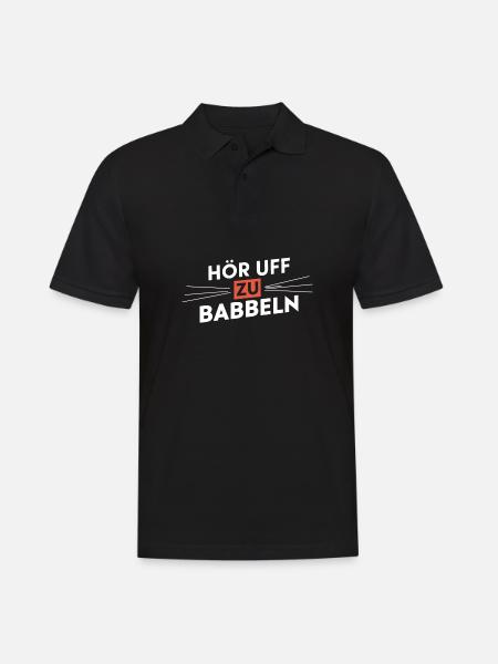 Stop Babbling Hessian Dialect Speeches - Men's Polo Shirt - black