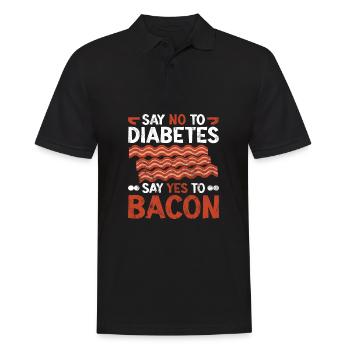 Ketogenic Bodybuilding Keto diet Bacon Proteins - Men's Polo Shirt - black - Front - Kai (181cm)