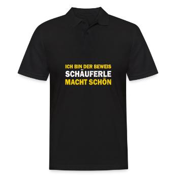 Deutsches Essen Schäuferle Franken Mundart Dialekt - Männer Poloshirt - Schwarz - Vorne - Kai (181cm)