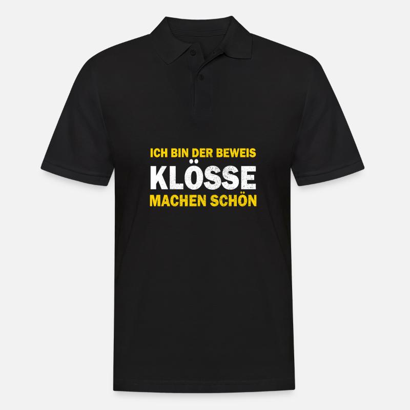 Cuisine allemande, boulettes, Thuringe, dialecte - Polo Homme - noir