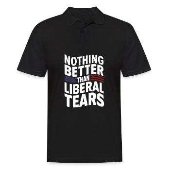 Rien de mieux que des larmes libérales pro  - Polo Homme - noir - Devant - Kai (181cm)
