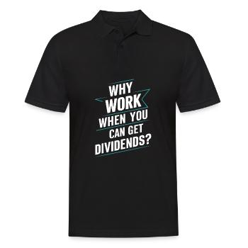 Lustige finanzielle Unabhängigkeit von Dividendeninvestoren - Männer Poloshirt - Schwarz - Vorne - Kai (181cm)