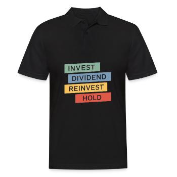 Lustige finanzielle Unabhängigkeit von Dividendeninvestoren - Männer Poloshirt - Schwarz - Vorne - Kai (181cm)
