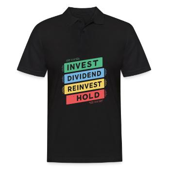 Lustige finanzielle Unabhängigkeit von Dividendeninvestoren - Männer Poloshirt - Schwarz - Vorne - Kai (181cm)