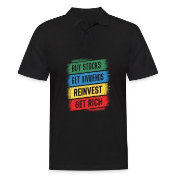 Lustige finanzielle Unabhängigkeit von Dividendeninvestoren - Männer Poloshirt - Schwarz - Vorne - Kai (181cm)