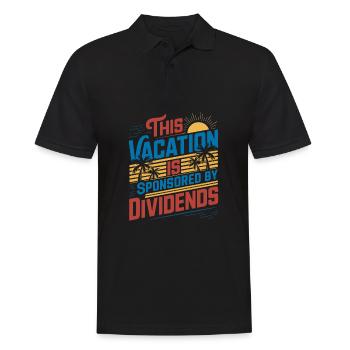 Lustige Dividende Investor Urlaub gesponsert - Männer Poloshirt - Schwarz - Vorne - Kai (181cm)