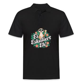 De toute façon, ça s'intensifie de toute façon, l'alcool de fête suricate dit - Polo Homme - noir - Devant - Kai (181cm)