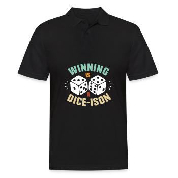 Board Game Geeks funny saying Dice Roll Pun - Men's Polo Shirt - black - Front - Kai (181cm)