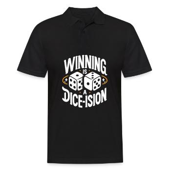 Board Game Geeks funny saying Dice Roll Pun - Men's Polo Shirt - black - Front - Kai (181cm)