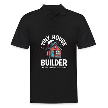 Constructeur de petites maisons drôle disant sa propre maison - Polo Homme - noir - Devant - Kai (181cm)