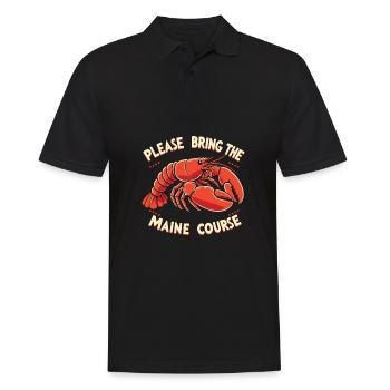 Drôle d’amateur de homard Jeu de mots Fruits de mer Maine Gourmand - Polo Homme - noir - Devant - Kai (181cm)