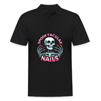 Spooktacular Nails Nail Tech Nail Tech Kosmetikerin - Männer Poloshirt - Schwarz - Vorne - Kai (181cm)