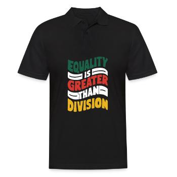 Gleichheit ist größer als Spaltung Afrikanische Geschichte - Männer Poloshirt - Schwarz - Vorne - Kai (181cm)