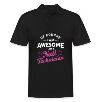 Bien sûr, je suis génial, je suis une technicienne des ongles - Polo Homme - noir - Devant - Kai (181cm)