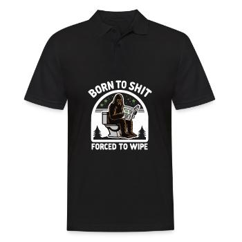 Born to Shit Forced To Wipe Sasquatch Poop Boys Gi - Men's Polo Shirt - black - Front - Kai (181cm)