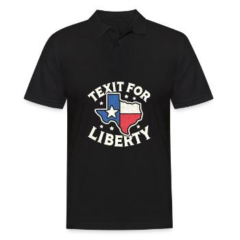 Texit für Liberty Texas Secede Texit Texan State - Männer Poloshirt - Schwarz - Vorne - Kai (181cm)