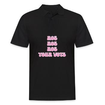 Roe roe roe deine Stimme Pro Choice Feminist Row US - Männer Poloshirt - Schwarz - Vorne - Kai (181cm)