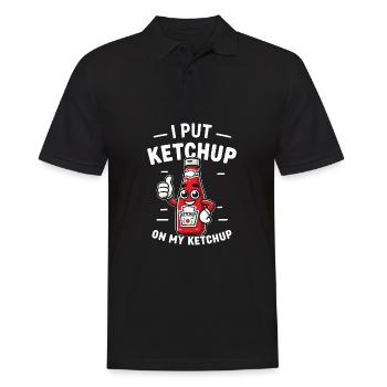 J’ai mis du ketchup sur ma bouteille de ketchup Funny Sauce Ent - Polo Homme - noir - Devant - Kai (181cm)