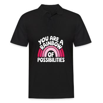 Vous êtes un arc-en-ciel de possibilités Enseignant Empower - Polo Homme - noir - Devant - Kai (181cm)