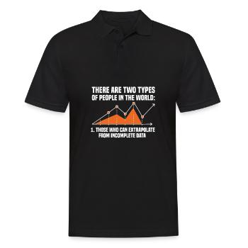 Diejenigen, die aus unvollständigen Daten extrapolieren können - Männer Poloshirt - Schwarz - Vorne - Kai (181cm)