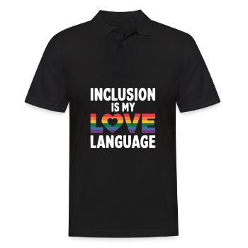Inklusion ist meine Liebe Sprachlehrerin - Männer Poloshirt - Schwarz - Vorne - Kai (181cm)