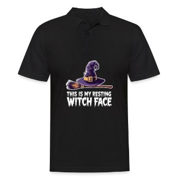 Das ist mein ruhendes Hexengesicht Spooky Halloween Wit - Männer Poloshirt - Schwarz - Vorne - Kai (181cm)