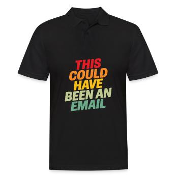 Cela aurait pu être un e-mail drôle de travail au bureau - Polo Homme - noir - Devant - Kai (181cm)