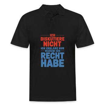 I don't argue I explain why I'm right - Men's Polo Shirt - black - Front - Kai (181cm)