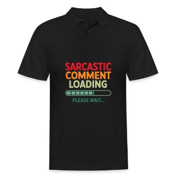 Sarcastic comment loading please wait Programmer - Men's Polo Shirt - black - Front - Kai (181cm)