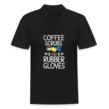 Kaffee-Peelings Und Gummihandschuhe Krankenschwestern - Männer Poloshirt - Schwarz - Vorne - Kai (181cm)