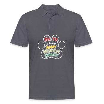 Foster adopt volunteer donate Animal Rescue - Men's Polo Shirt - charcoal grey - Front - Nico (186cm)