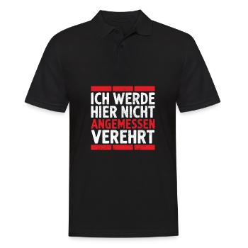 I'm not adequately revered here Funny S - Men's Polo Shirt - black - Front - Kai (181cm)